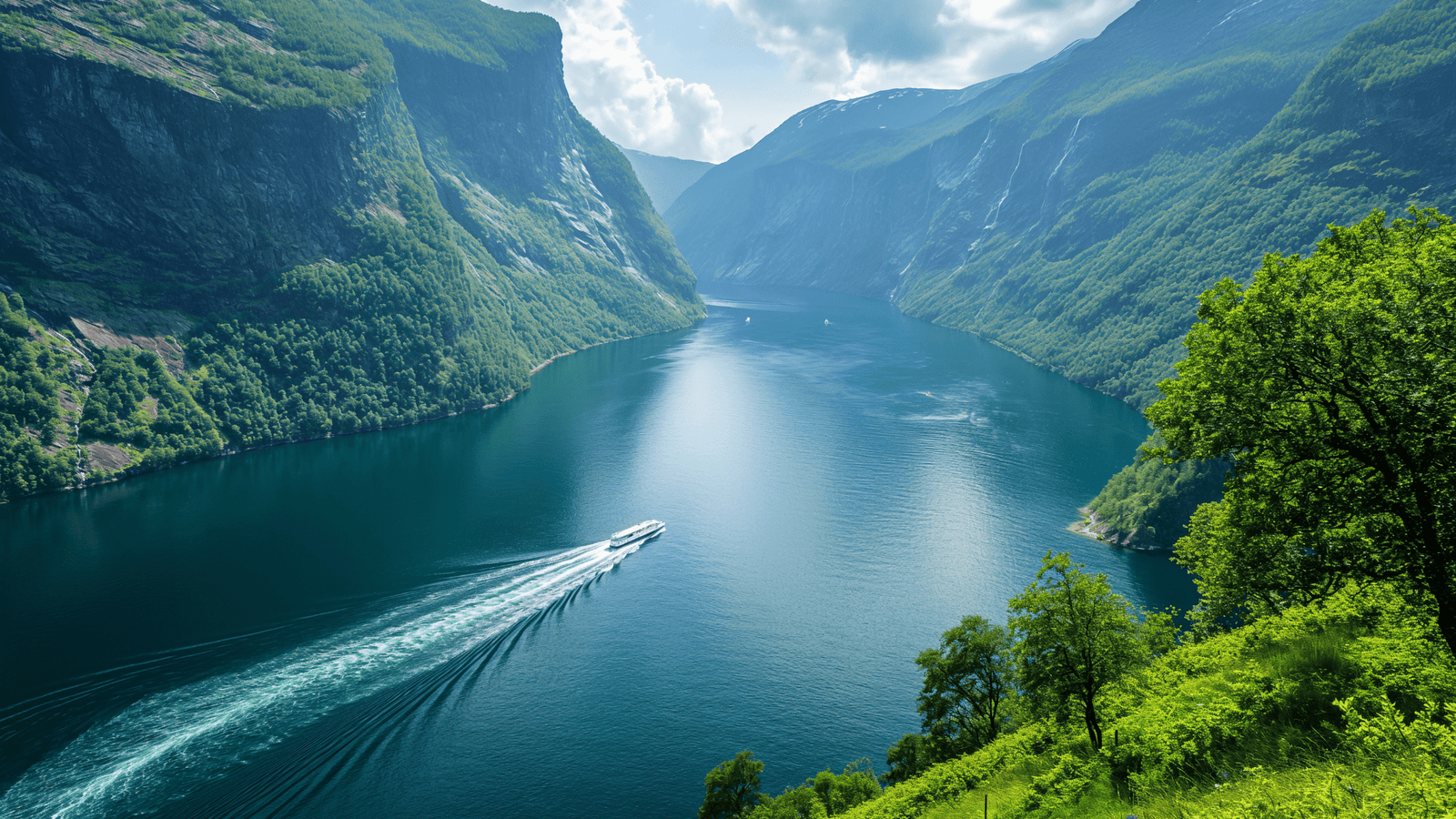 Overlooking Norwegian fjords — sustainable travel gear and eco exploration