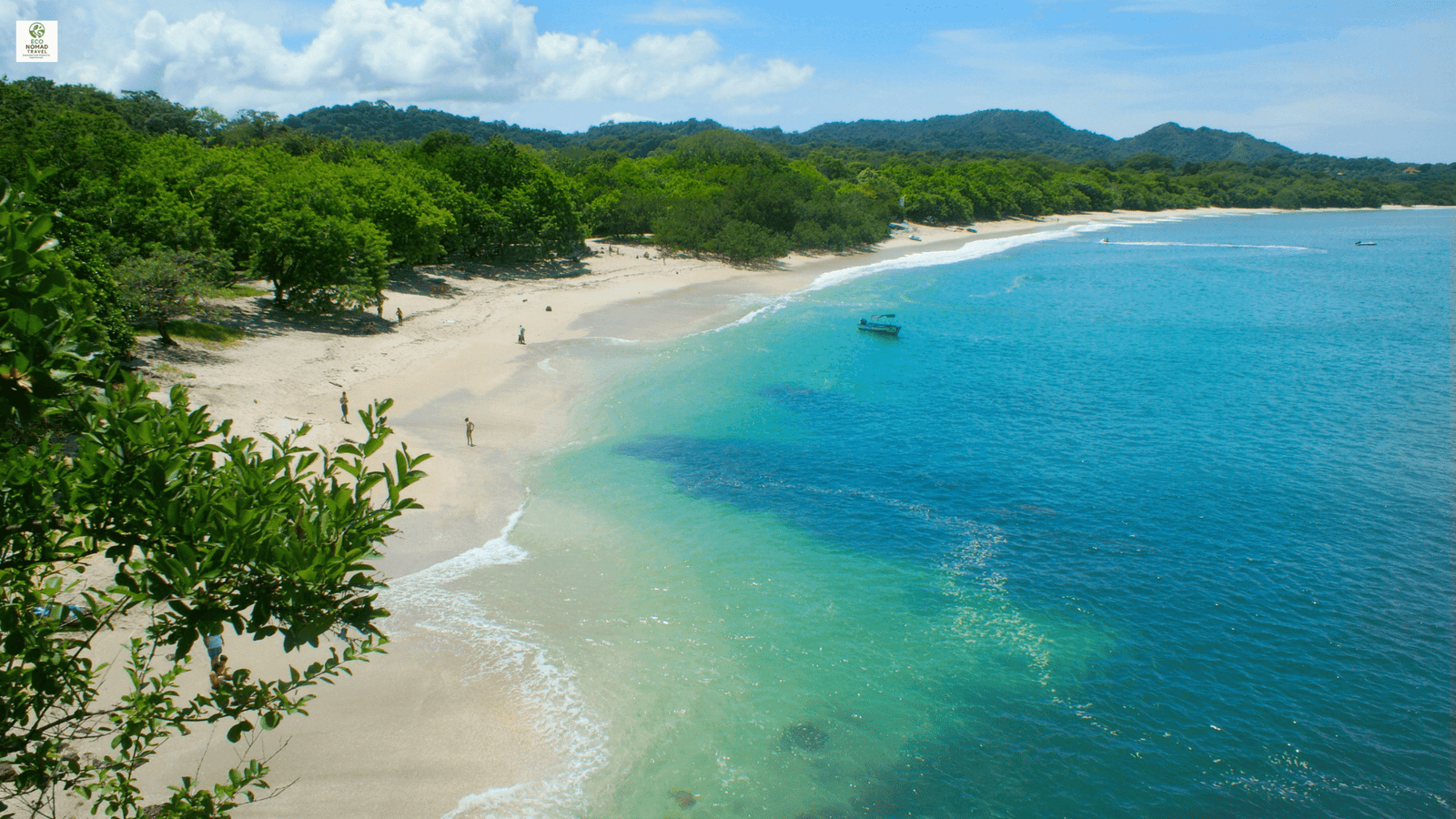 Conchal Beach in Costa Rica with clear turquoise water and eco-friendly coastal resorts