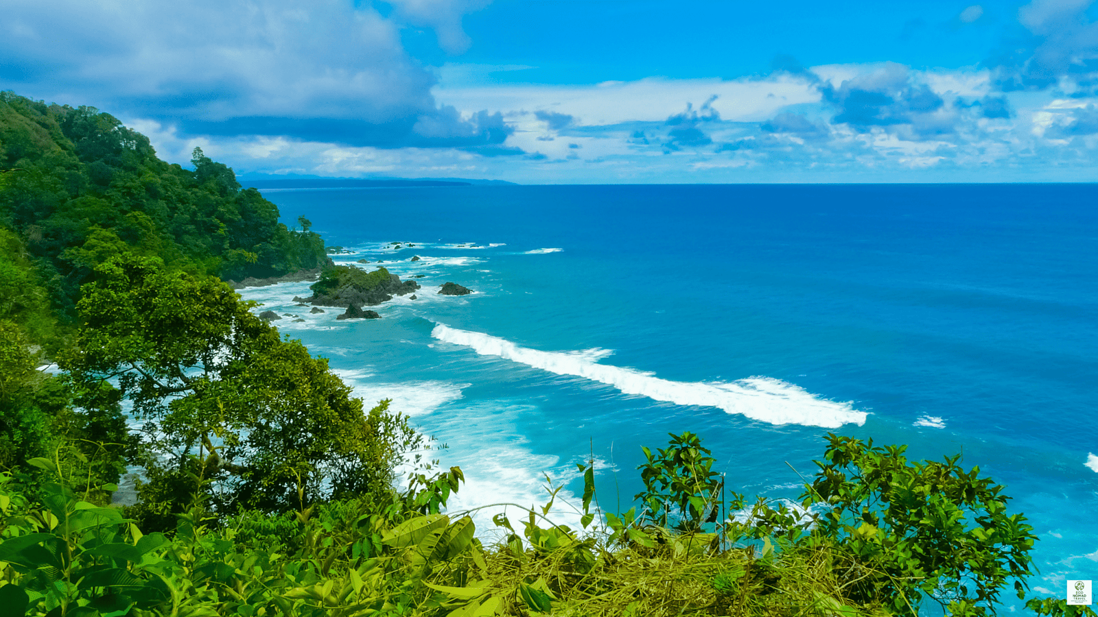Lush rainforest and coastline on the Osa Peninsula in Costa Rica, representing remote eco lodges and retreats.
