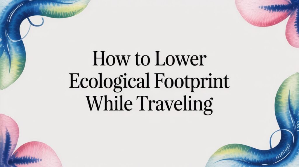 Eco Nomad Travel  How to Lower Ecological Footprint While Traveling  