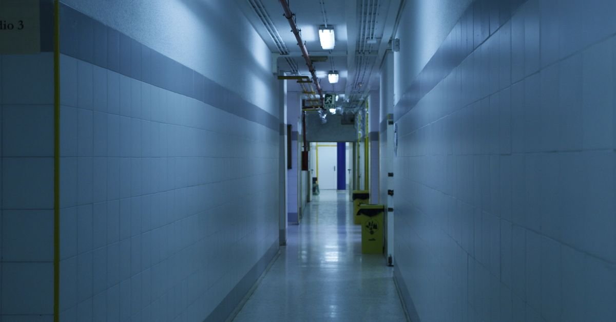A clean, modern hospital corridor